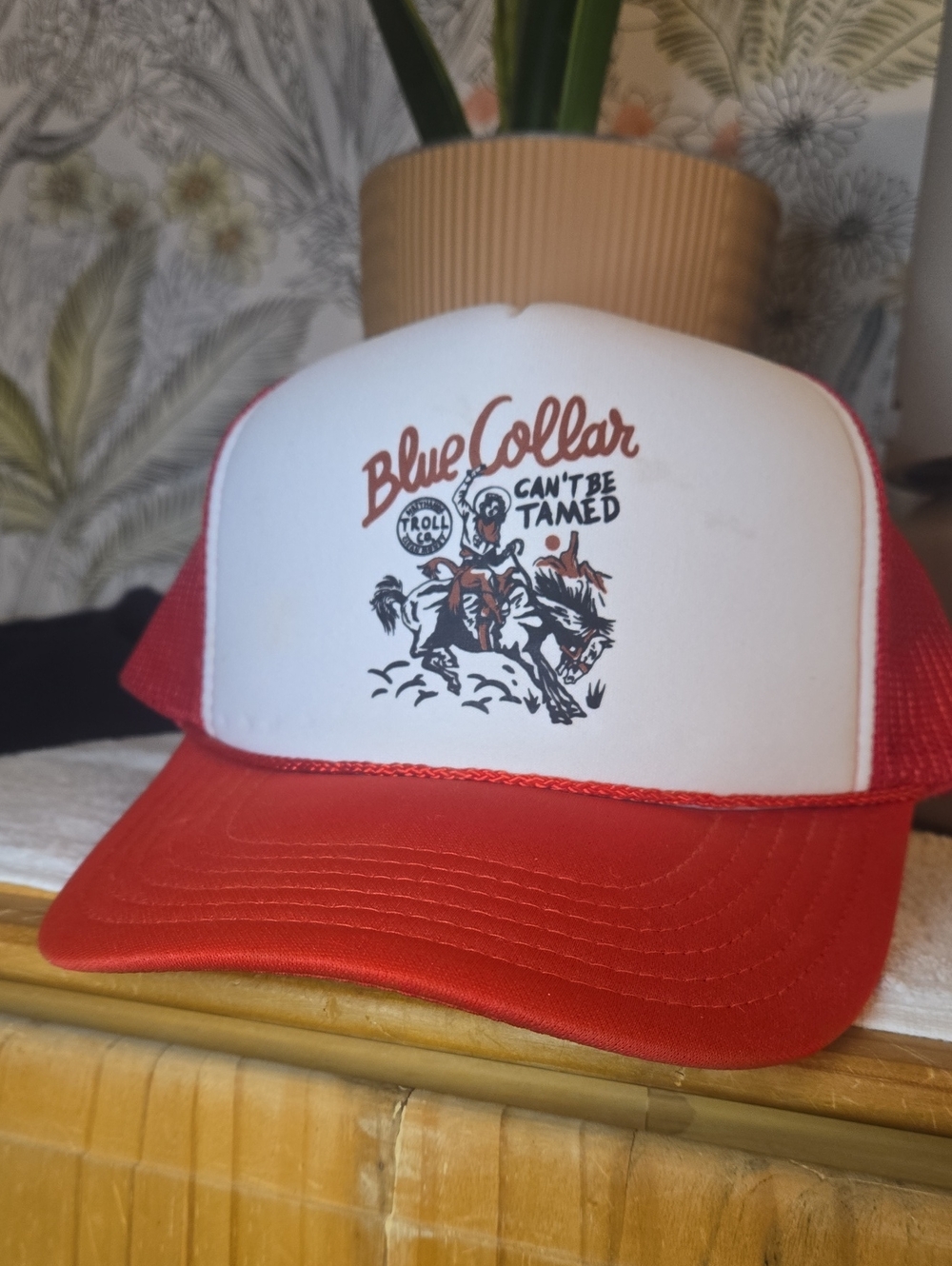 OTTO Red Mesh Trucker Hat